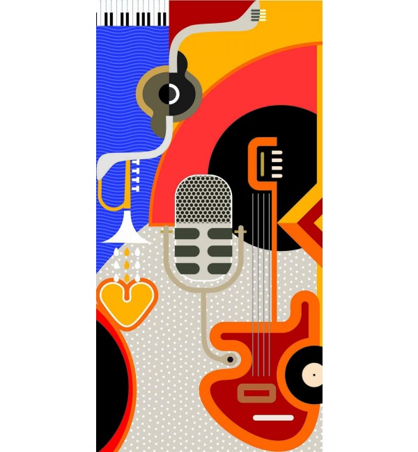 Electric Moods 2 Laminate Sheet with Super Gloss (SGL) Finish Music 1 mm | Greenlam Laminates