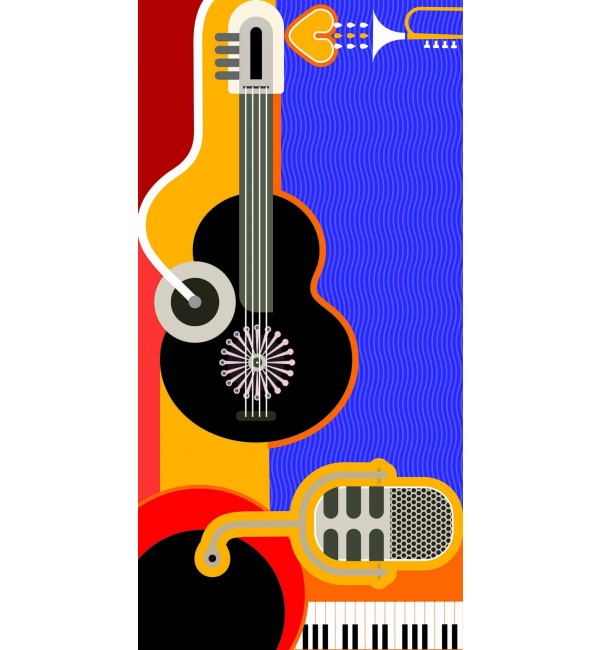 Electric Moods 3 Laminate Sheet with Suede (SUD) Finish Music 1 mm | Greenlam Laminates