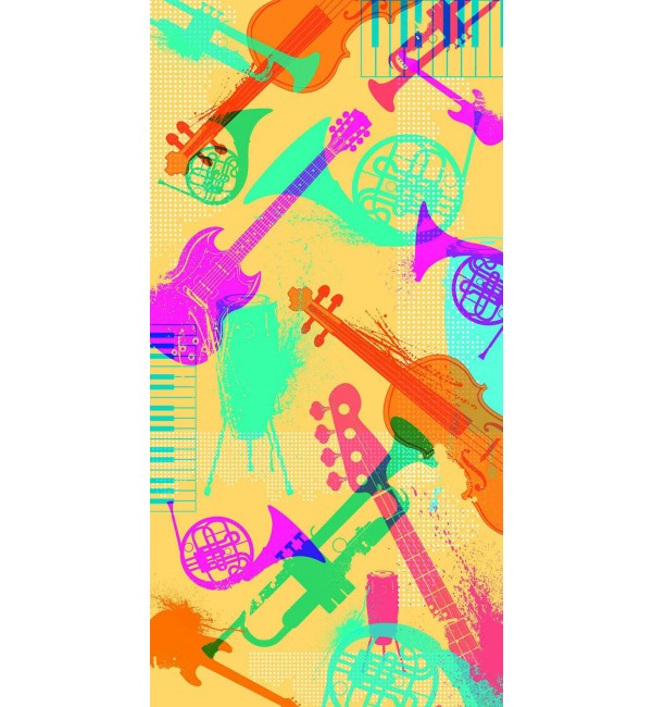 Jamming Together 2 Laminate Sheet with Super Gloss (SGL) Finish Music 1 mm | Greenlam Laminates